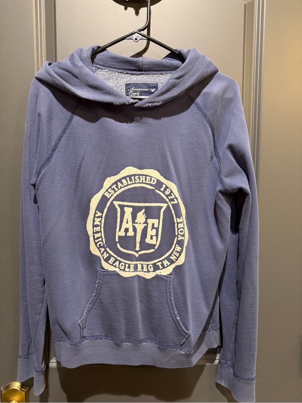 Vintage American Eagle women’s Blue Logo Hoodie
